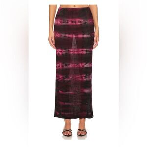 New Cotton Citizen Rio maxi skirt Blue/ Black tie dye